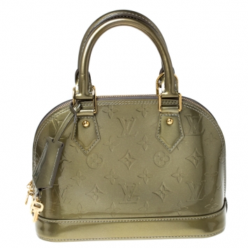 Pre Owned Louis Vuitton Vert Impression Monogram Vernis Alma BB Bag