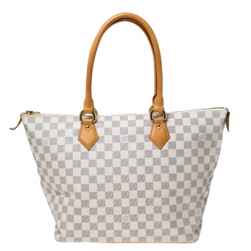 Pre Owned Louis Vuitton Damier Azur Canvas Saleya MM Bag