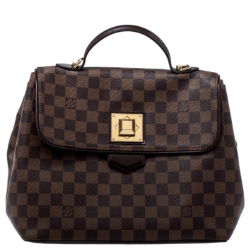 Pre Owned Louis Vuitton Damier Ebene Canvas Bergamo MM Bag