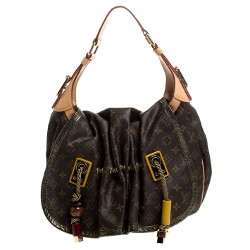 Pre Owned Louis Vuitton Monogram Canvas and Leather Limited Edition Kalahari GM Bag