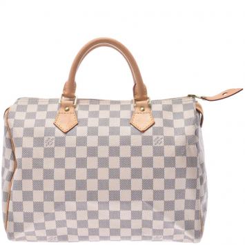 Pre Owned Louis Vuitton Damier Azur Canvas Speedy 30 Bag