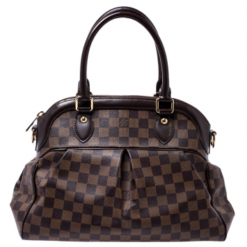 Pre Owned Louis Vuitton Damier Ebene Canvas Trevi PM Bag