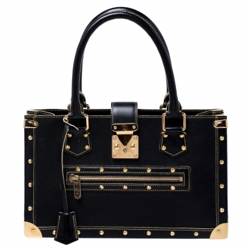 Pre Owned Louis Vuitton Black Suhali Leather Le Fabuleux Bag