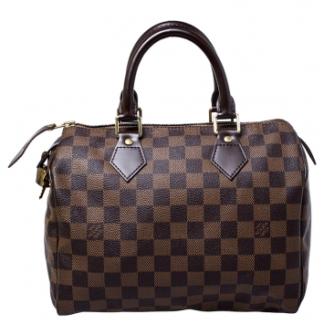 Pre Owned Louis Vuitton Damier Ebene Canvas Speedy 25 Bag