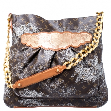 Pre Owned Louis Vuitton Monogram Canvas Limited Edition Dentelle Fersen GM Bag