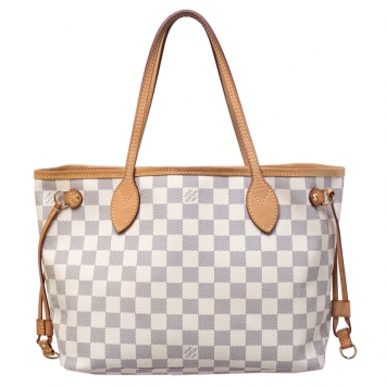 Pre Owned Louis Vuitton Damier Azur Canvas Neverfull PM Bag