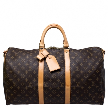 Pre Owned Louis Vuitton Monogram Canvas Keepall 50 Bandouliere Bag