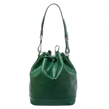 Pre Owned Louis Vuitton Borneo Green Epi Leather Petit Noe Shoulder Bag