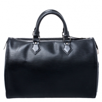 Pre Owned Louis Vuitton Black Epi Leather Speedy 30 Bag