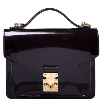 Pre Owned Louis Vuitton Amarante Vernis Monceau BB Bag