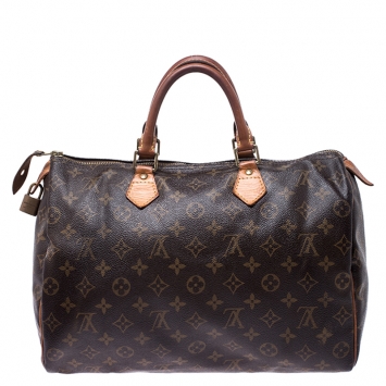 Pre Owned Louis Vuitton Monogram Canvas Speedy 35 Bag