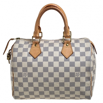 Pre Owned Louis Vuitton Damier Azur Canvas Speedy 25 Bag