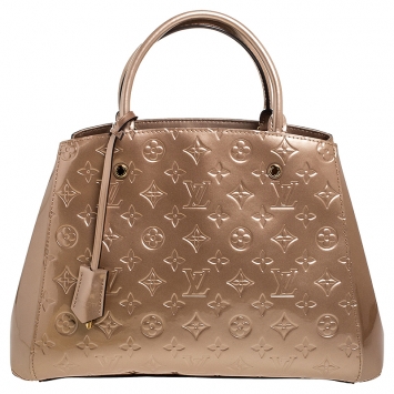 Pre Owned Louis Vuitton Mordore Magnetique Monogram Vernis Brea MM NM Bag