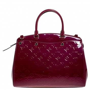 Pre Owned Louis Vuitton Indian Rose Magnetique Monogram Vernis Brea MM NM Bag