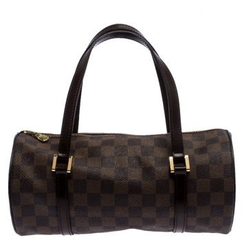 Pre Owned Louis Vuitton Damier Ebene Canvas Papillon 28 Bag