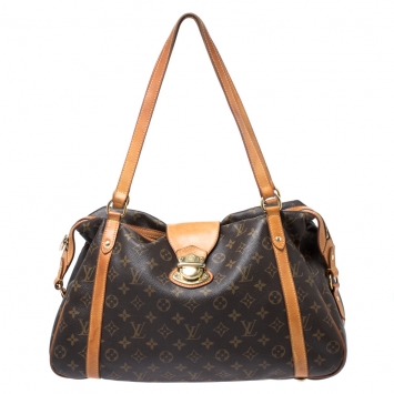 Pre Owned Louis Vuitton Brown Monogram Canvas Stresa GM Bag