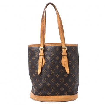 Pre Owned Louis Vuitton Monogram Canvas Petit Bucket Bag