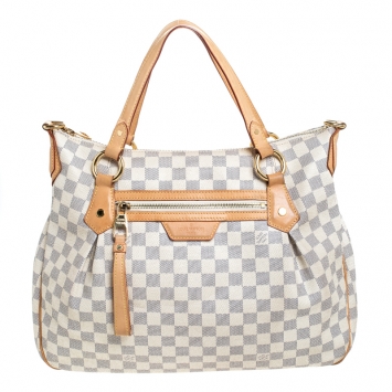 Pre Owned Louis Vuitton Damier Azur Canvas Evora MM Bag