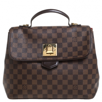 Pre Owned Louis Vuitton Damier Ebene Canvas Bergamo MM Bag