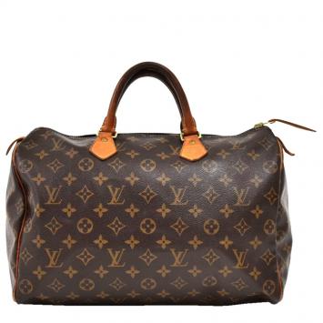 Pre Owned Louis Vuitton Monogram Canvas Speedy 35 City Bag
