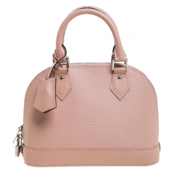 Pre Owned Louis Vuitton Rose Ballerine Epi Leather Alma BB Bag