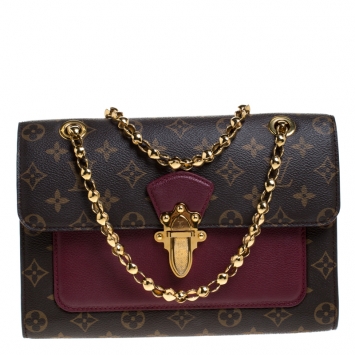 Pre Owned Louis Vuitton Raisin Monogram Canvas Victoire Chain Bag