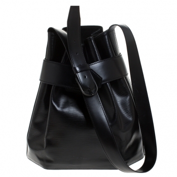 Pre Owned Louis Vuitton Black Epi Leather Sac D'Epaule PM Bag