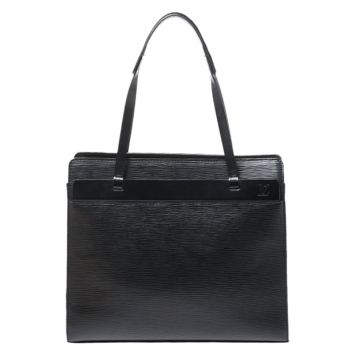 Pre Owned Louis Vuitton Black Epi Leather Croisette PM Bag
