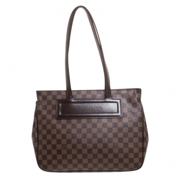 Pre Owned Louis Vuitton Damier Ebene Canvas Parioli PM Bag