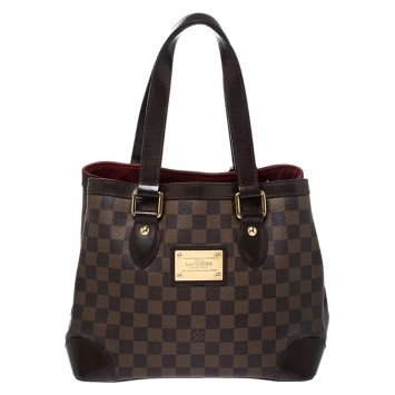 Pre Owned Louis Vuitton Damier Ebene Canvas Hampstead PM Bag