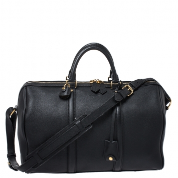 Pre Owned Louis Vuitton Black Leather Sofia Coppola SC MM Bag              
