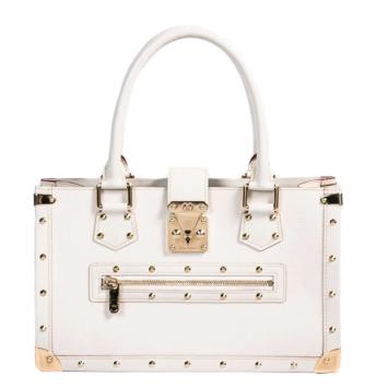 Pre Owned Louis Vuitton White Suhali Leather Le Fabuleux Bag