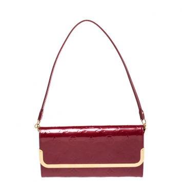 Pre Owned Louis Vuitton Pomme D'Amour Monogram Vernis Rossmore MM Bag
