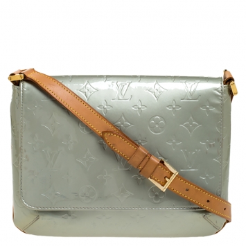 Pre Owned Louis Vuitton Grey Monogram Vernis Thompson Street Bag