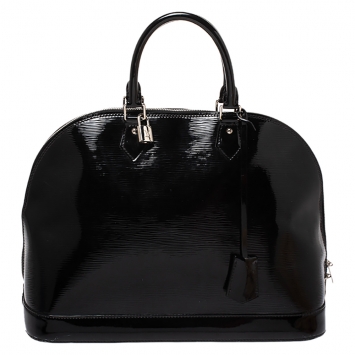 Pre Owned Louis Vuitton Black Electric Epi Leather Alma GM Bag