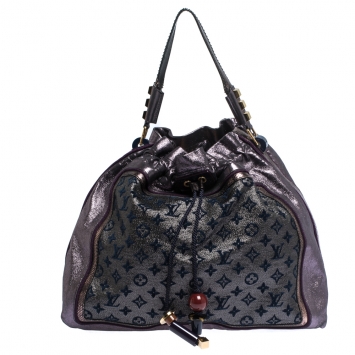 Pre Owned Louis Vuitton Purple Monogram Lurex Limited Edition Bluebird Bag