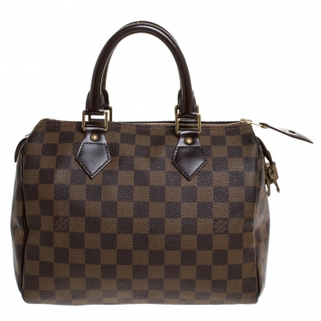 Pre Owned Louis Vuitton Monogram Ebene Canvas Speedy 25 Bag