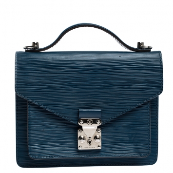 Pre Owned Louis Vuitton Indigo Epi Leather Monceau BB Bag