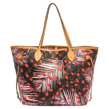 Pre Owned Louis Vuitton Monogram Canvas Jungle Dots Neverfull MM Bag