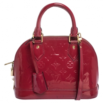 Pre Owned Louis Vuitton Indian Rose Monogram Vernis Alma BB Bag