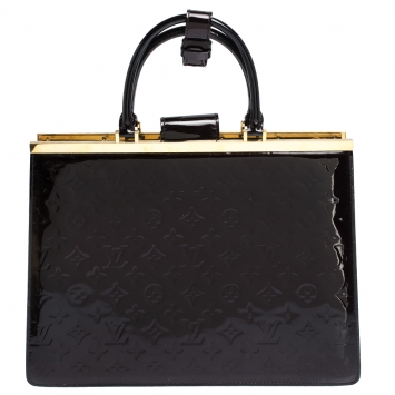 Pre Owned Louis Vuitton Terre D’Ombre Monogram Vernis Deesse GM Bag