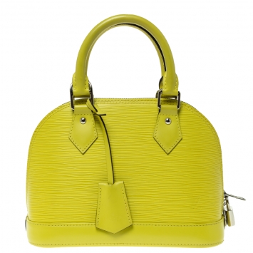 Pre Owned Louis Vuitton Citron Epi Leather Alma BB Bag