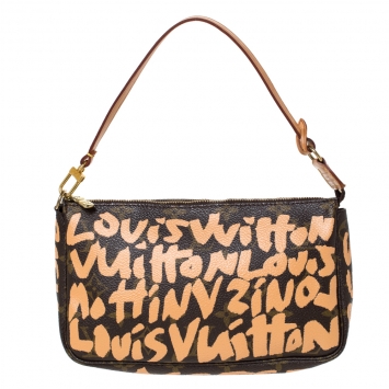 Pre Owned Louis Vuitton Monogram Canvas Limited Edition Stephen Sprouse Graffiti Pochette Accessoires