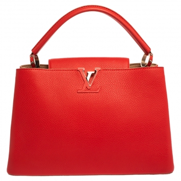 مملوكة مسبقًا Louis Vuitton Cherry Taurillon Leather Capucines MM Bag