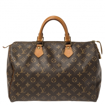 Pre Owned Louis Vuitton Monogram Canvas Speedy 35 Bag