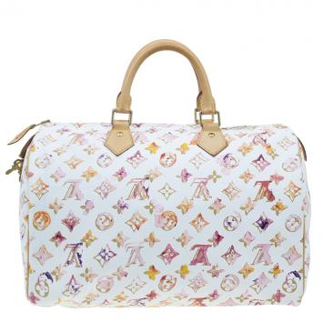 Pre Owned Louis Vuitton Watercolor Monogram Speedy 35