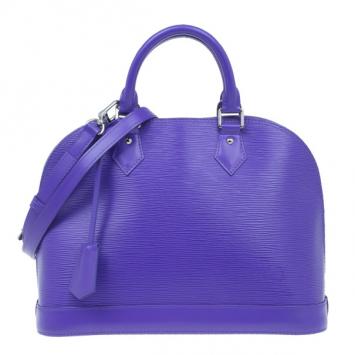 Pre Owned Louis Vuitton Purple Epi Leather Alma PM