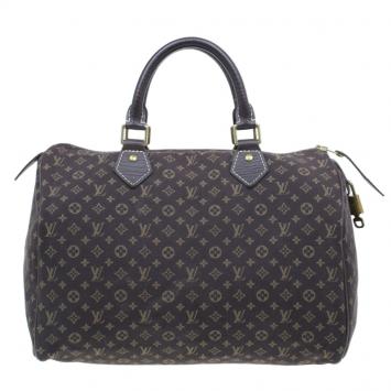 Pre Owned Louis Vuitton Monogram Canvas Mini Lin Speedy 30