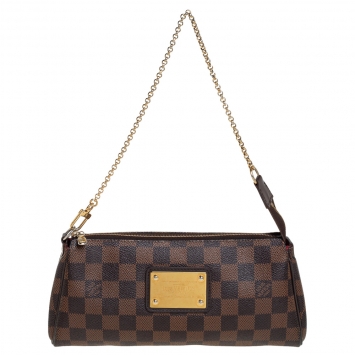 Pre Owned Louis Vuitton Damier Ebene Eva Clutch