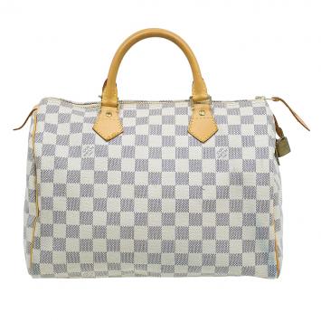 Pre Owned Louis Vuitton Damier Azur Canvas Speedy 30 Bag